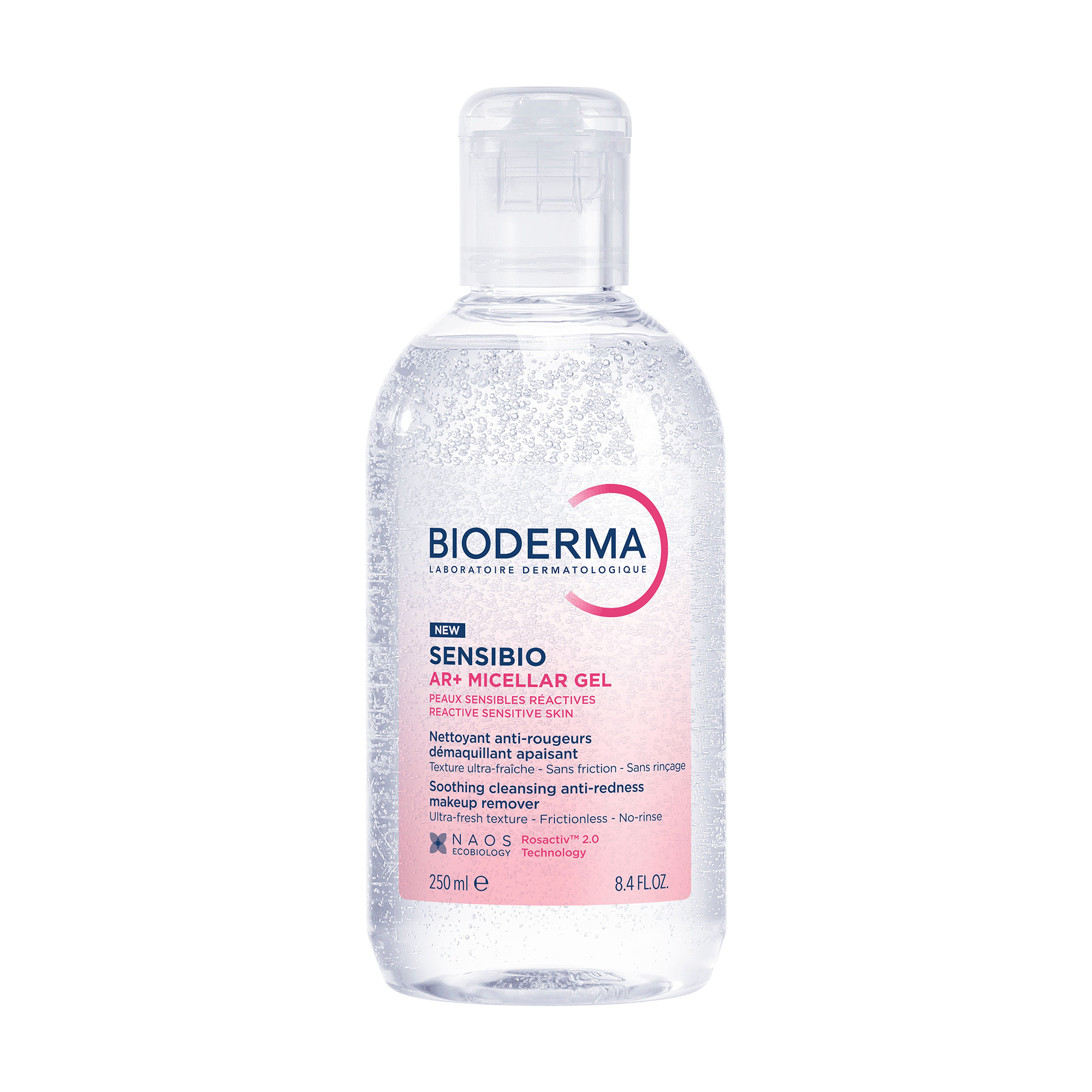 Міцелярний гель для обличчя Bioderma Sensibio AR+ Micellar Gel Soothing Cleansing Anti-Redness Makeup Remover проти почервонінь, 250 мл